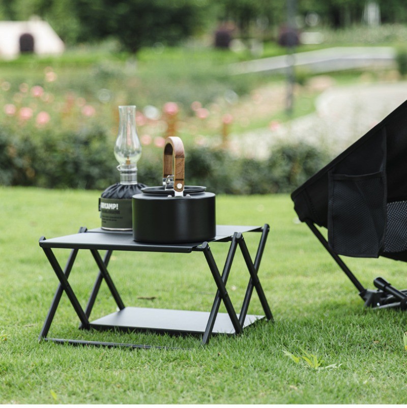 Outdoor folding storage rack multifunctional aluminum alloy small table