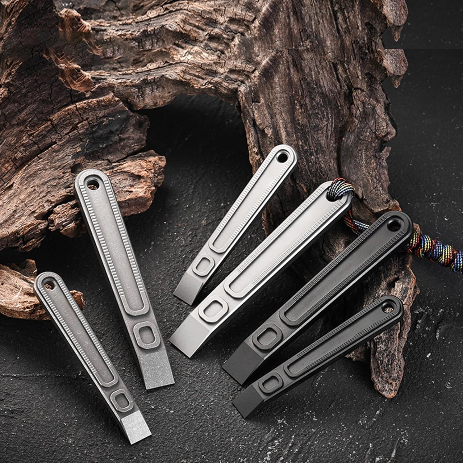 EDC Pry Bar Titanium Prybar Mini Multi Tool Titanium 3.74“ Package/Can Opener…