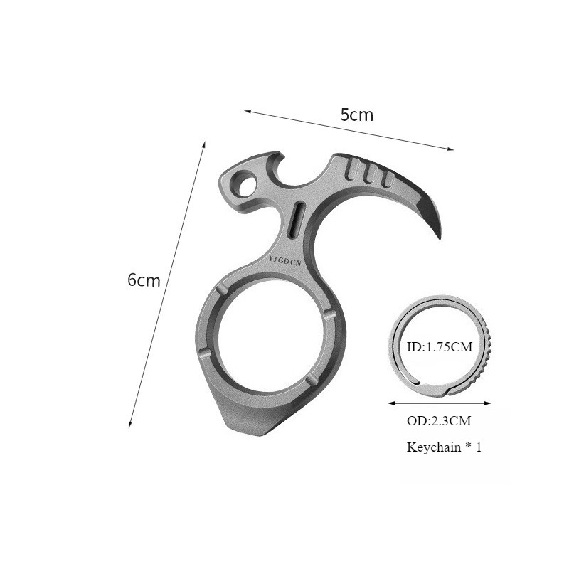 RIHE Design TC4 TITANIUM PRY Bar TOOL sickle EDC bottle opener