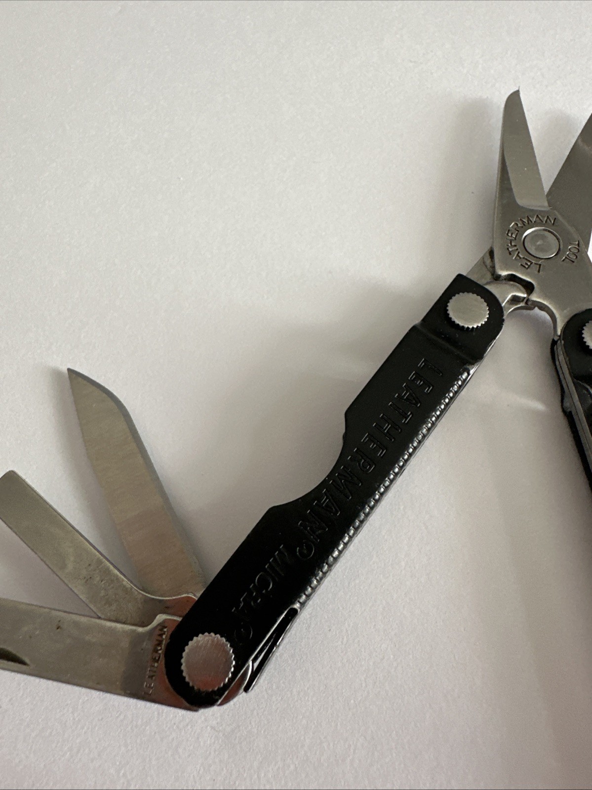 Leatherman Micra Multi-Tool, Knife, Scissors, Key Ring, Black Nice Cond 02/25