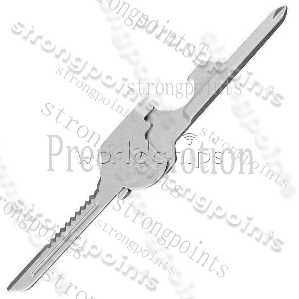 6-in-1 TECH Stainless Steel Mini Multi Pocket Rescue Tool Utili-Key