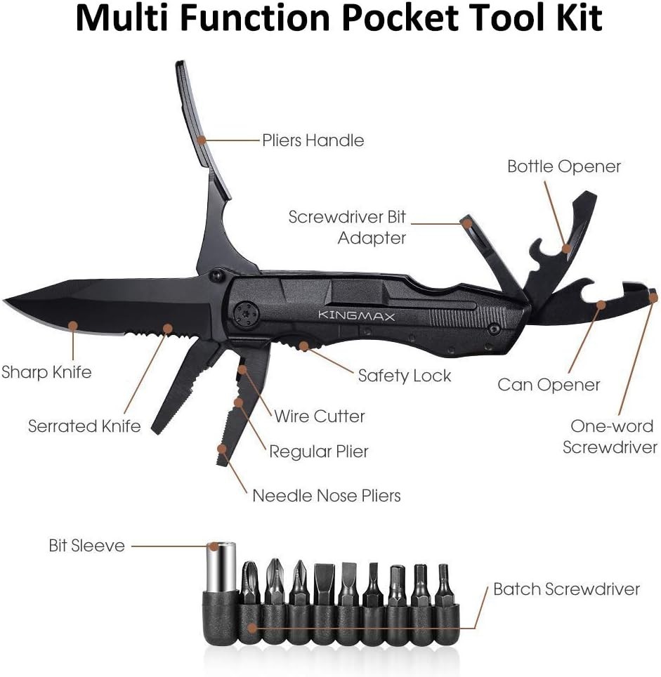 Tactical Multitool Pocket Knife with 7 Features – Perfect for Outdoor Adventu…