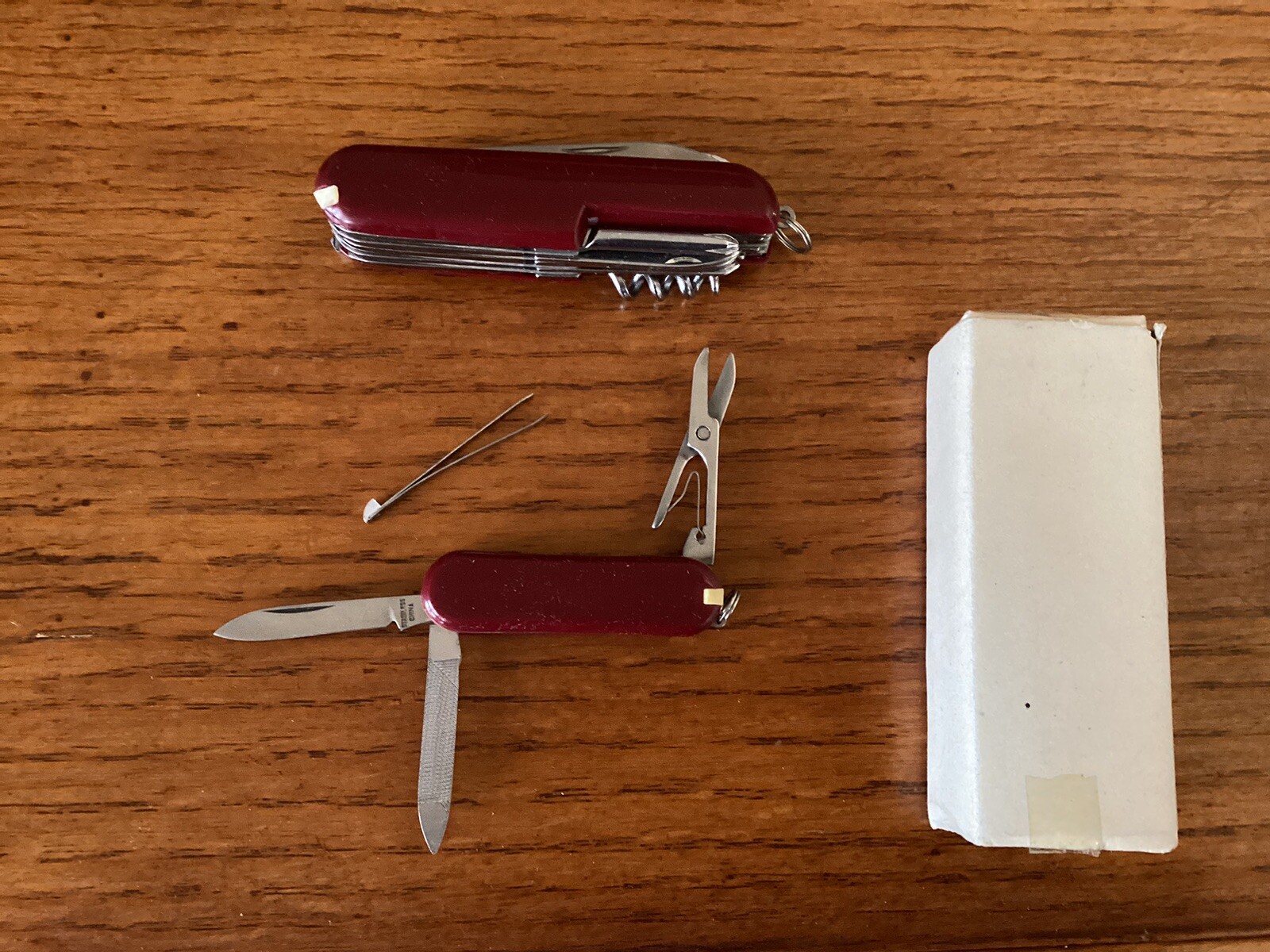 Swiss Foldable Style Pocket Knife Multi Tool Plus A Mini Version New Open Box
