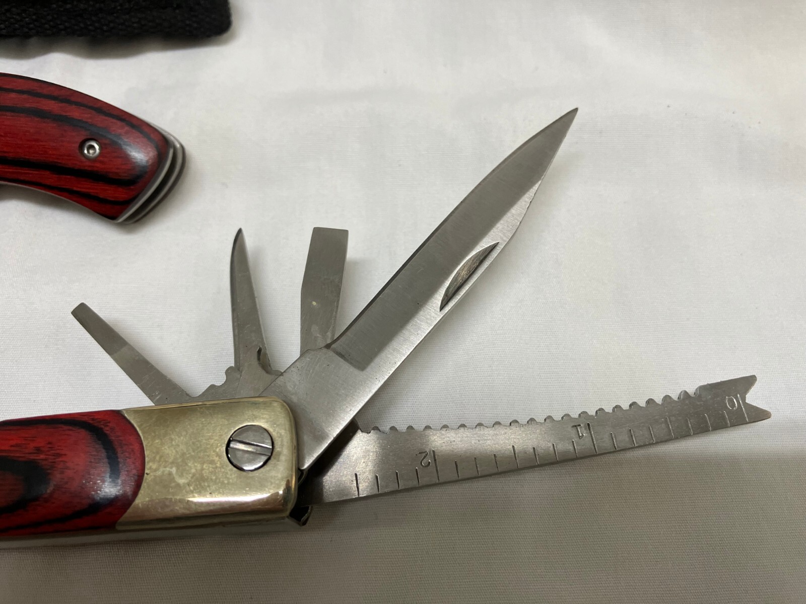 Appalachian Trail Multitool and Knife Set in Belt Case Knives Pliers Saw More