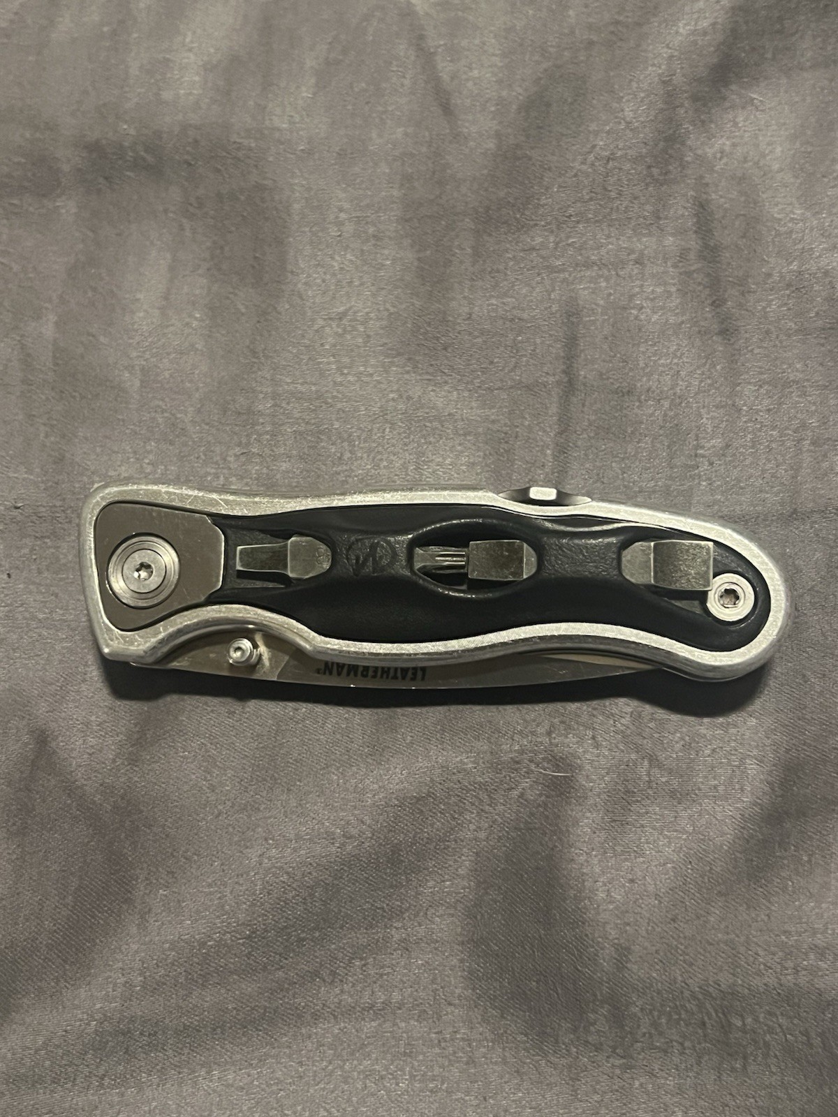 RARE Discontinued Leatherman E306X Knife Bit Holder Driver Caribiner Bottle