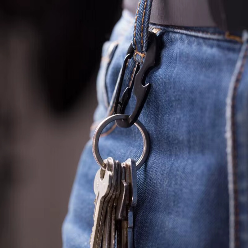 1/5PCS Multipurpose Key Ring Outdoor Camping Bottle Opener Carabiner Multi Pocke