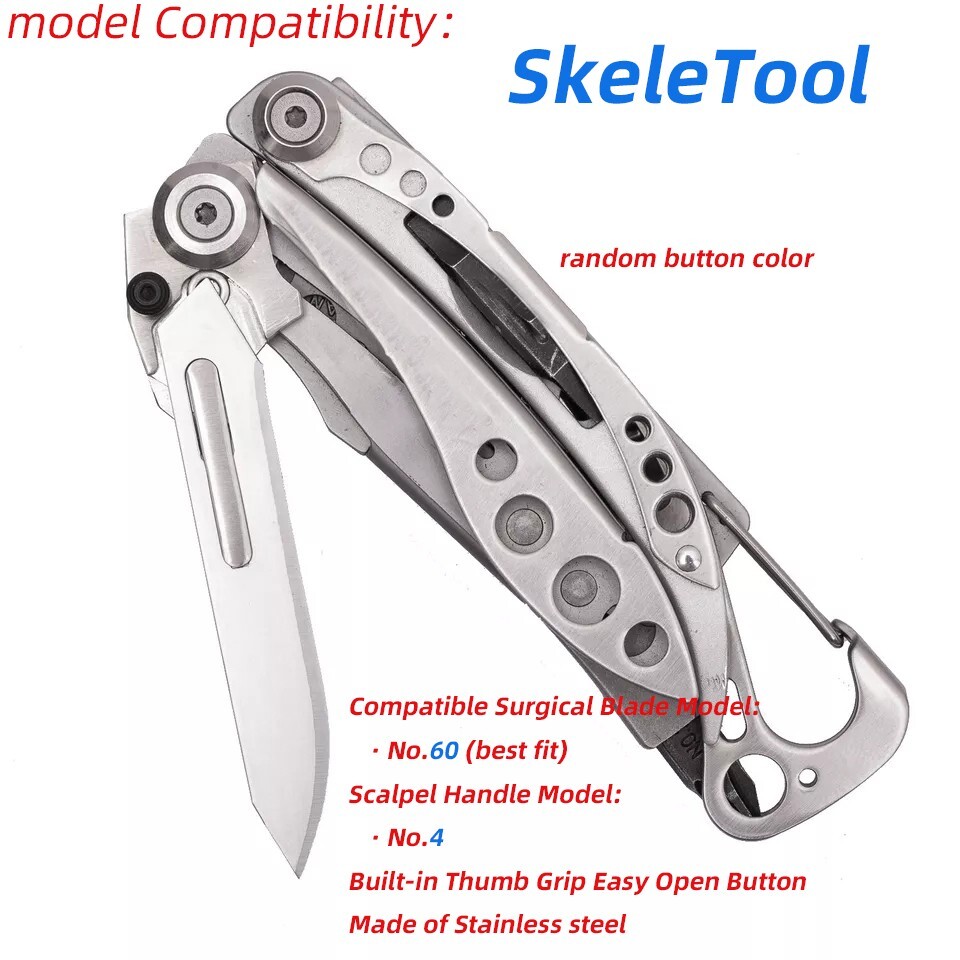 Scalpel Handle with Thumb Grip Fits Surgical Blade No60 for Leatherman Skeletool