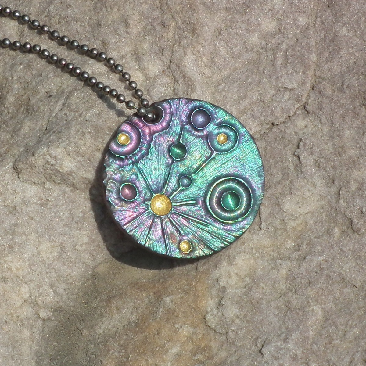 EDC dent vein necklace ornament fell pendant