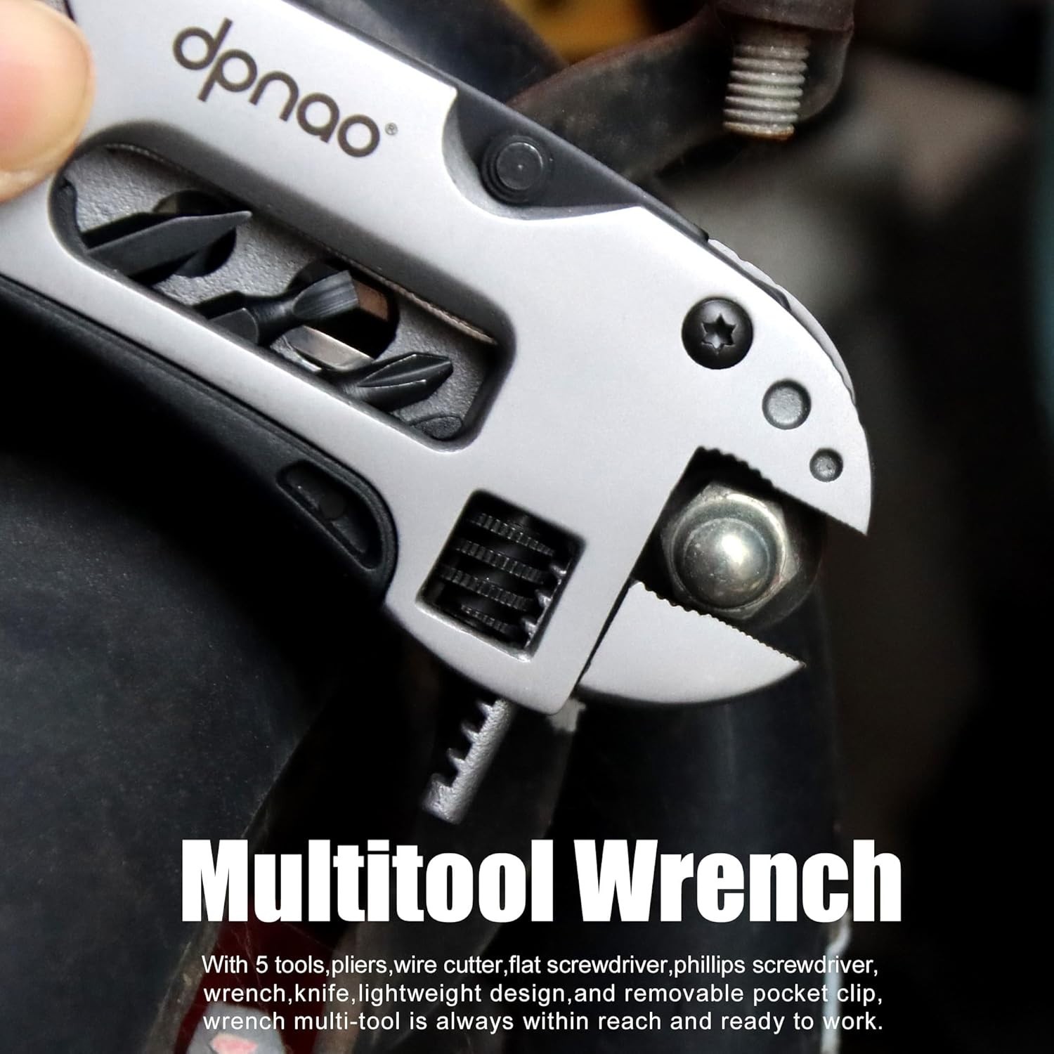 Versatile 5-in-1 Stainless Steel Multitool – Your Ultimate Outdoor Companion