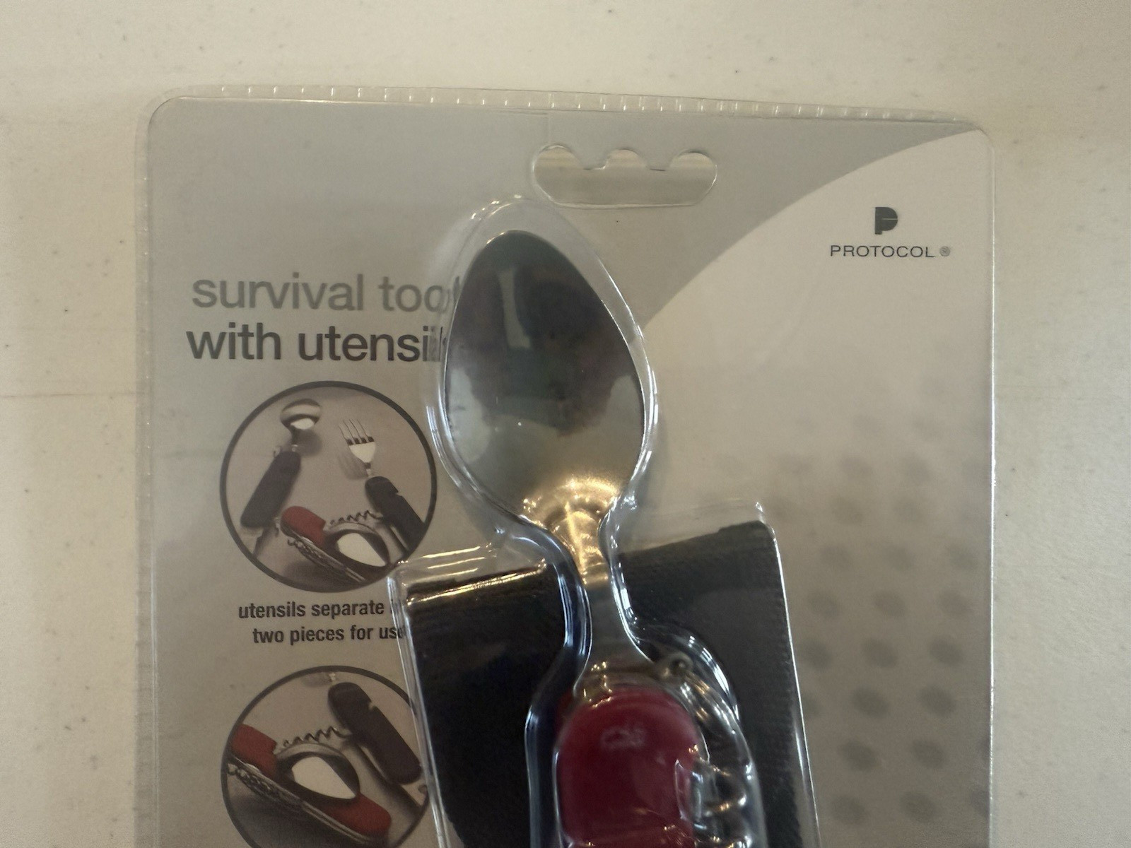 Protocol Survival Multi Tool with Utensils That Separate for Use, New Package