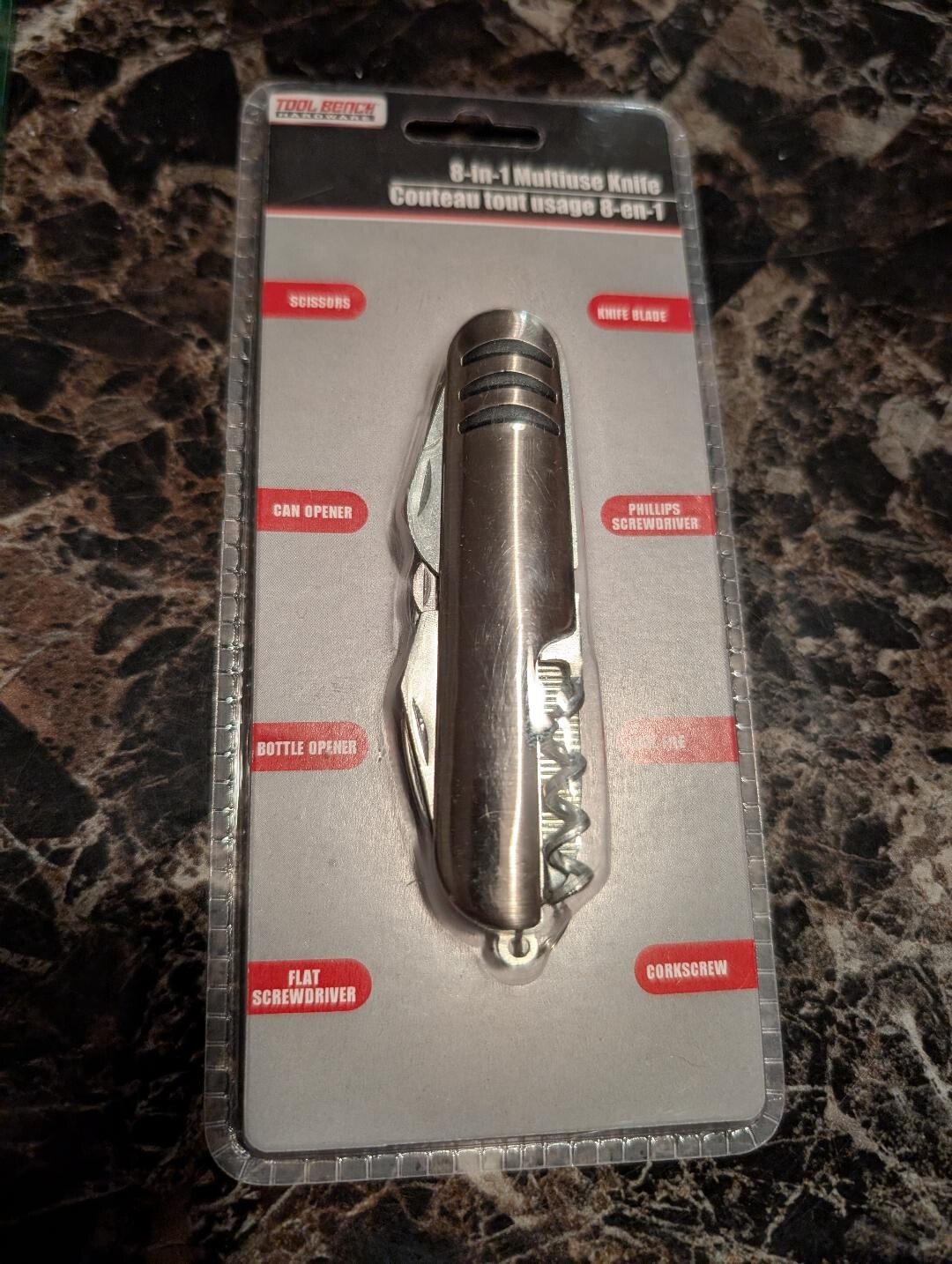 NEW MULTI USE KNIFE TOOL 8-in-1 MYLTI TOOL NIP