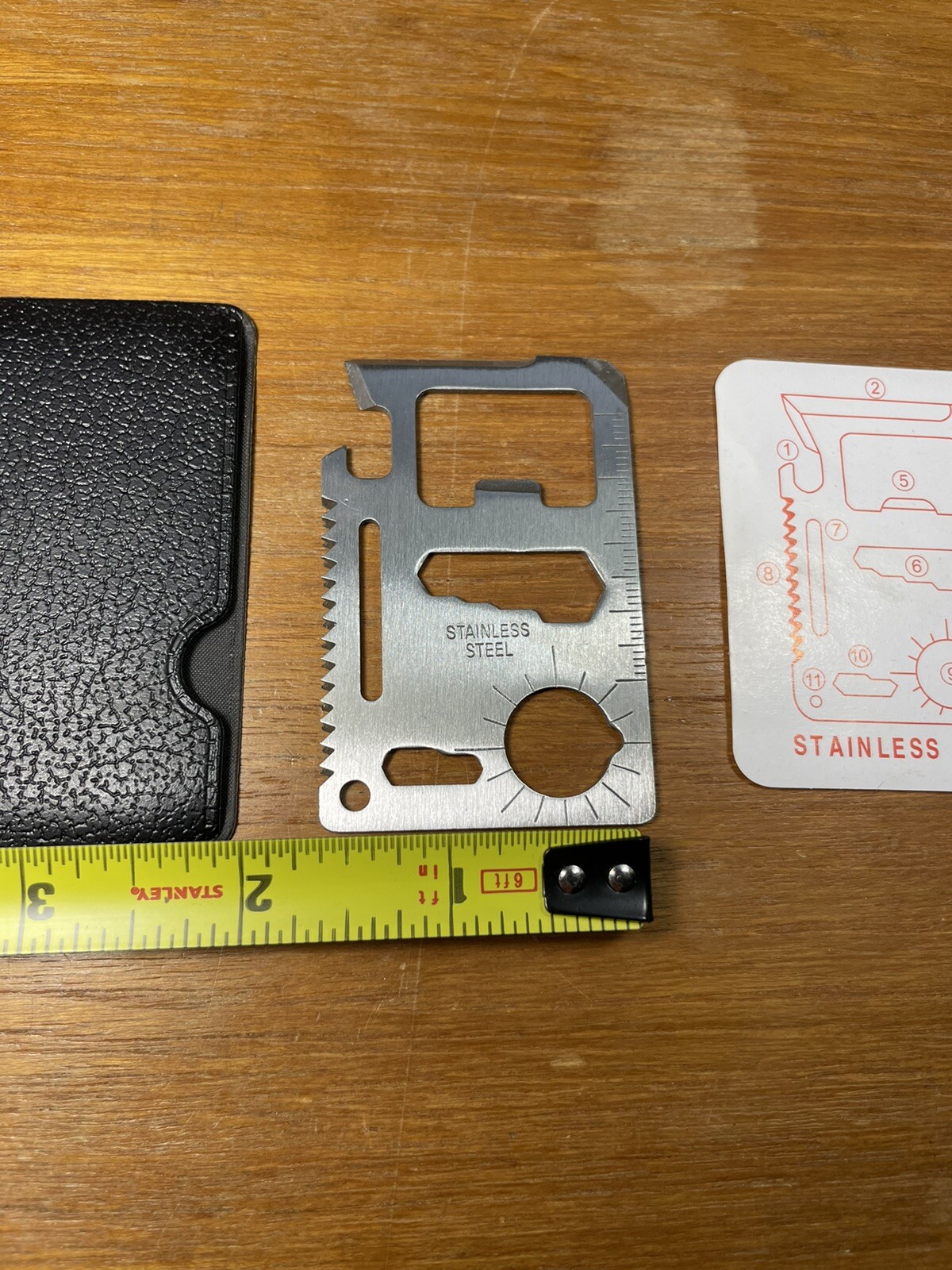 Stainless Steel Multipurpose Pocket Survival Tool Credit Card Size