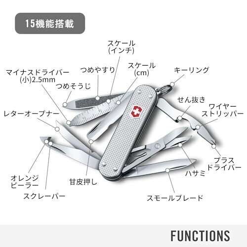 VICTORINOX Victorinox Minichamp ALOX Silver Swiss Army Knife Multi-function