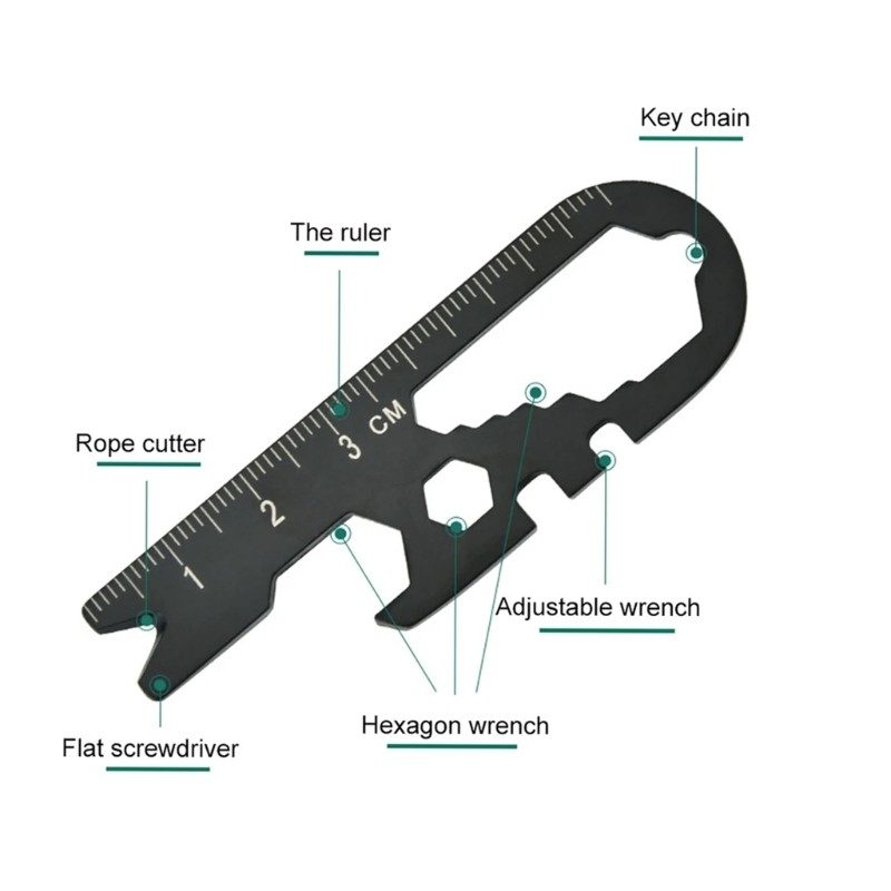 Combination Tool Screwdriver Corrosions Resistance Engraving Ruler Bottle Opener
