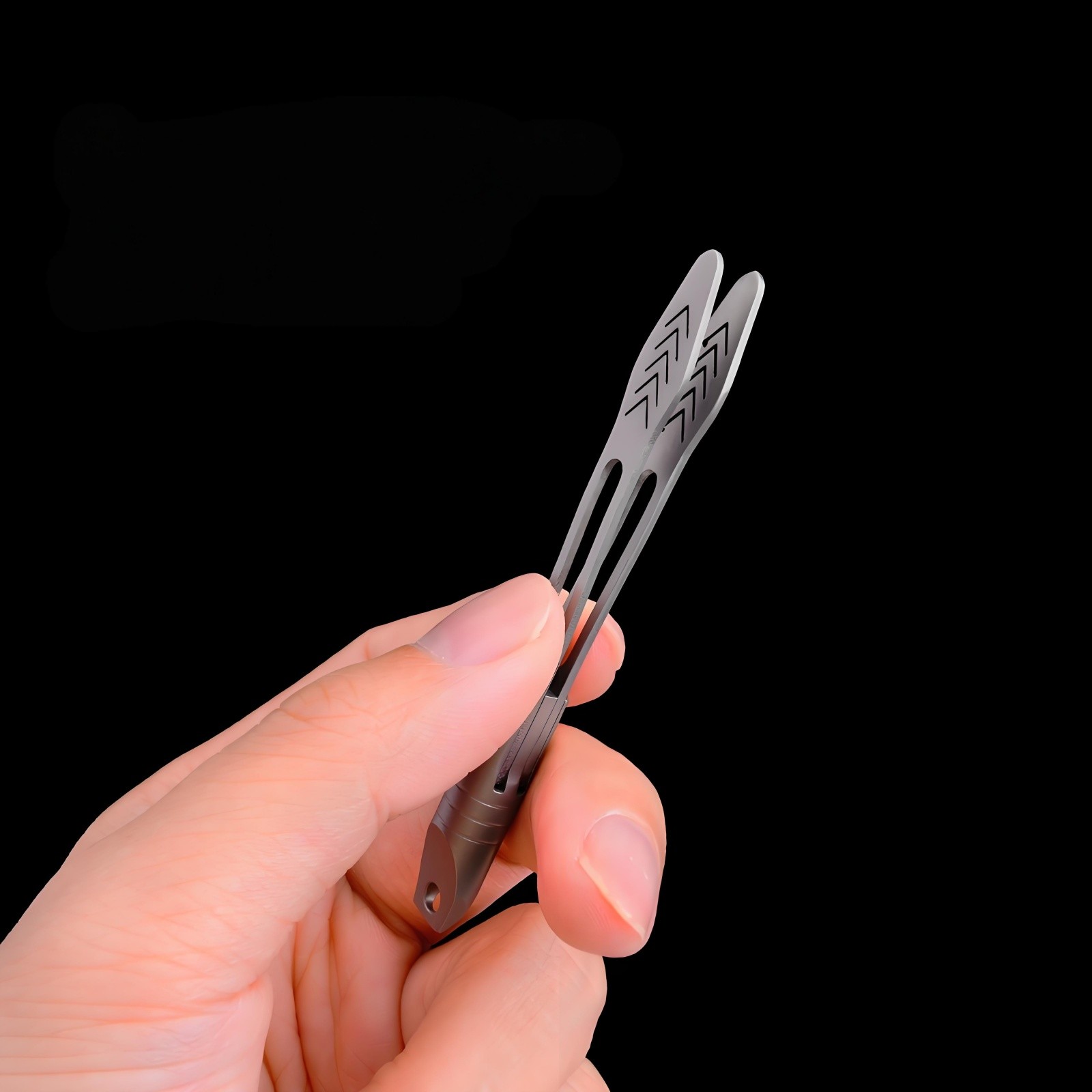 Titanium Alloy Mini Tweezers Keychain Outdoor Clamping Tool EDC Portable