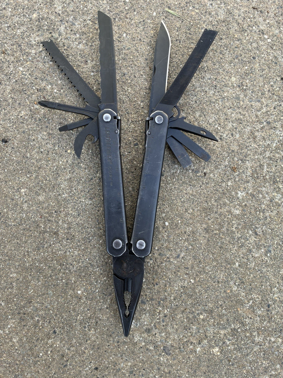 Black Oxide Leatherman Core Multitool Knife Lot wtfh Rare Cap Crimper Pliers