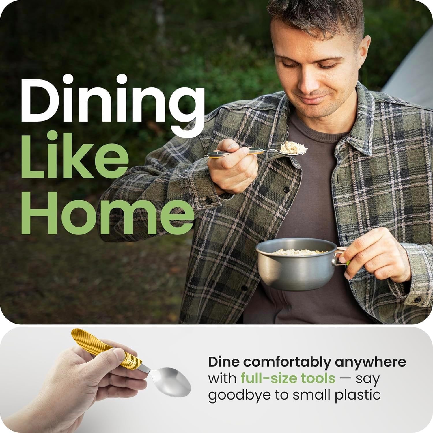 Portable Backpacking Travel Cutlery Multitool Combo Outdoor Camping Flatware Set