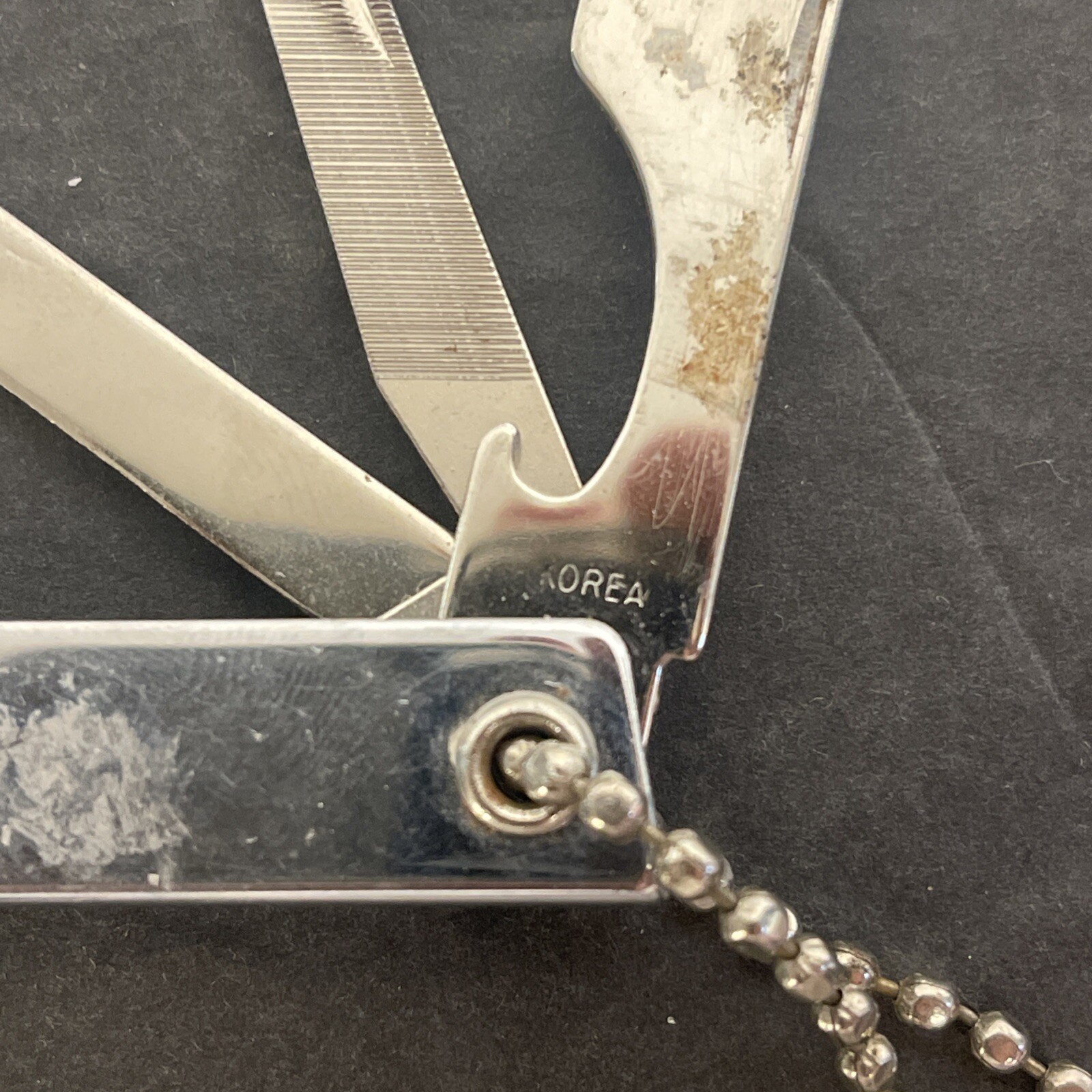 Vintage General Electric Pocket Keychain Knife Multi Tool Made In Korea