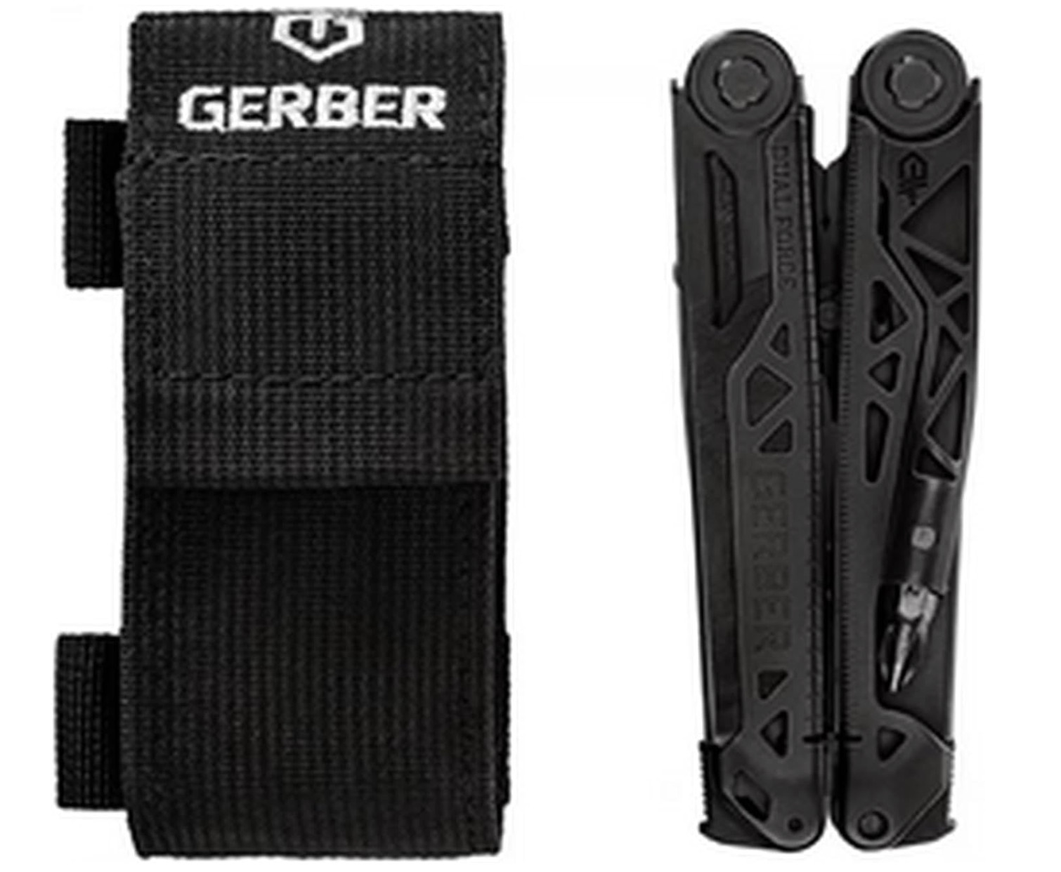 Gerber Dual Force Multi-Tool 12-in-1 Black Pliers Heavy Duty + Sheath NEW