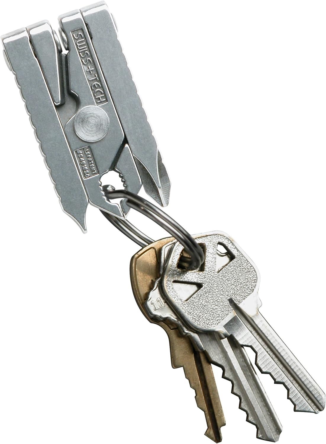 St50022 Stainless Steel 6in1 Key Chain Multi Tool Polished Finish single Pack
