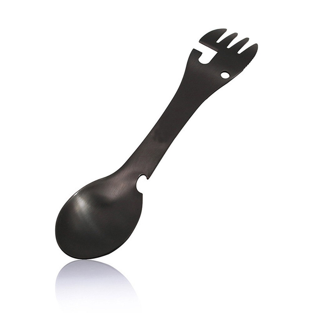 Multifunctional Camping Fork Spoon 5 in 1 Tool Rust resistant Stainless Steel