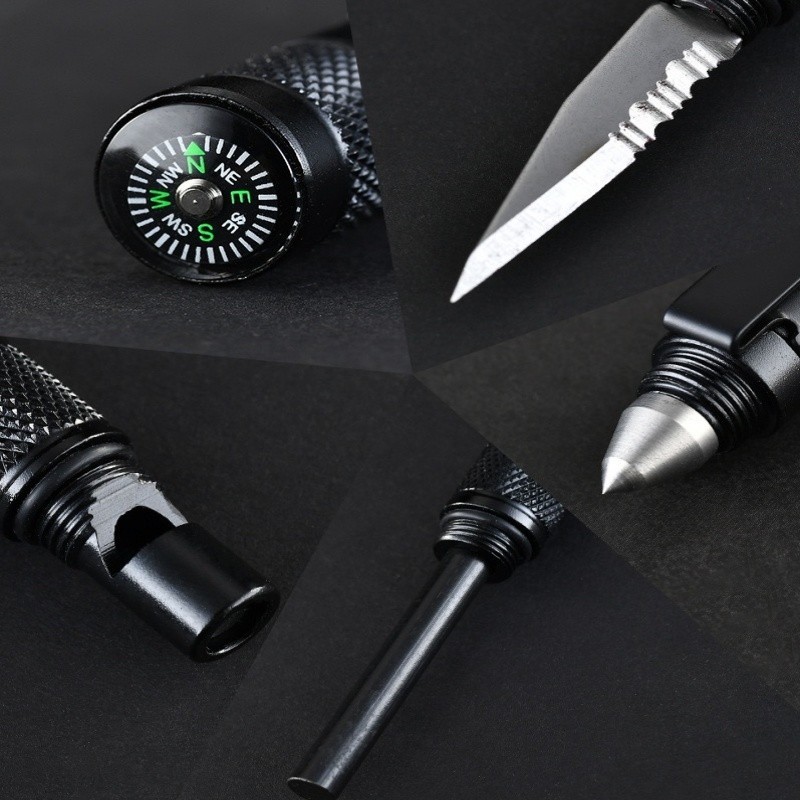5 in 1 Tactical Self Defense Pen Multitool EDC Gear Mens Gifting for All Occasio