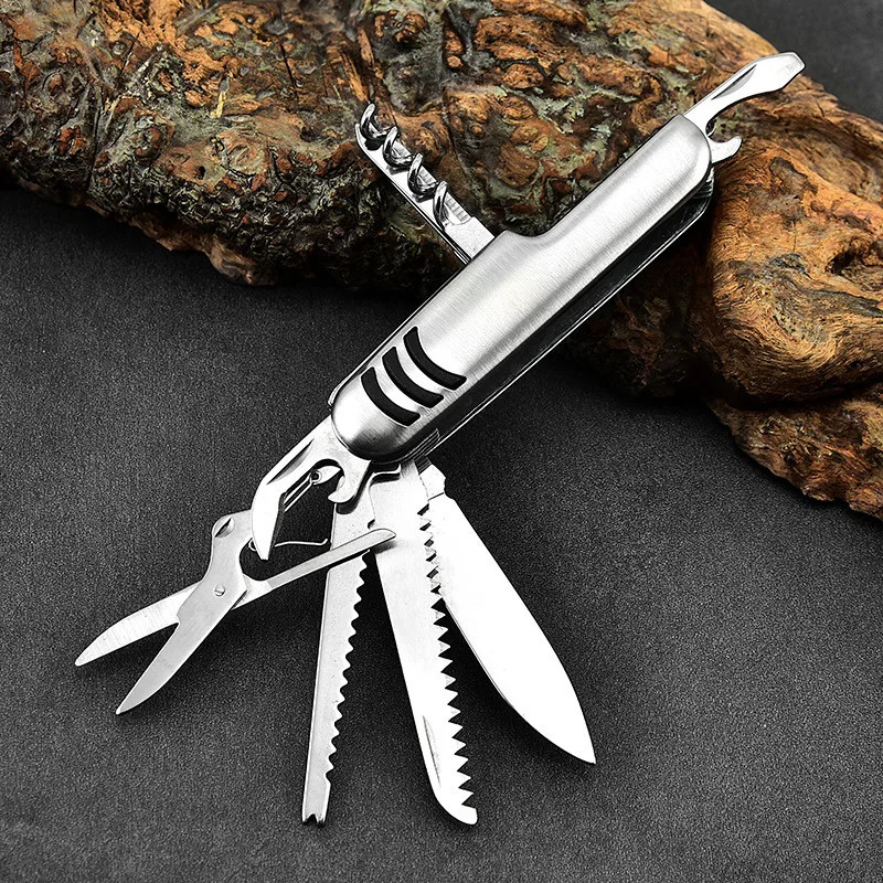 11-in-1 Folding Knife, Portable Pocket Knife, Multifunctional Emergency Tool