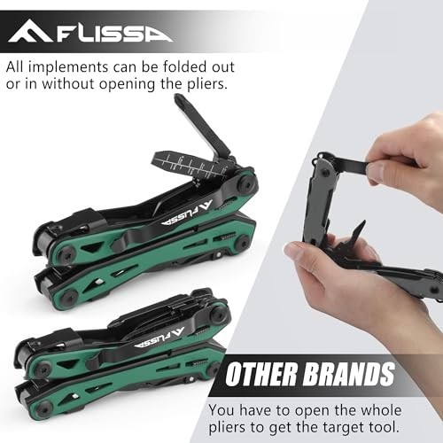 16-in-1 Multi Tool Pliers, Stainless Steel EDC Multitool with Pocket Knife, Belt