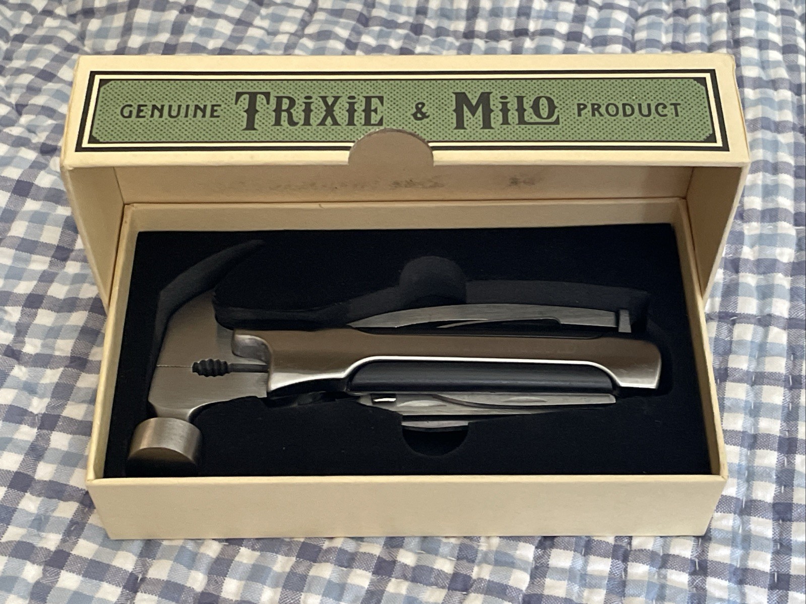 Trixie & Milo Elegant Multitool Knife Ideal f Glovebox. Pocket Knife W Hammer