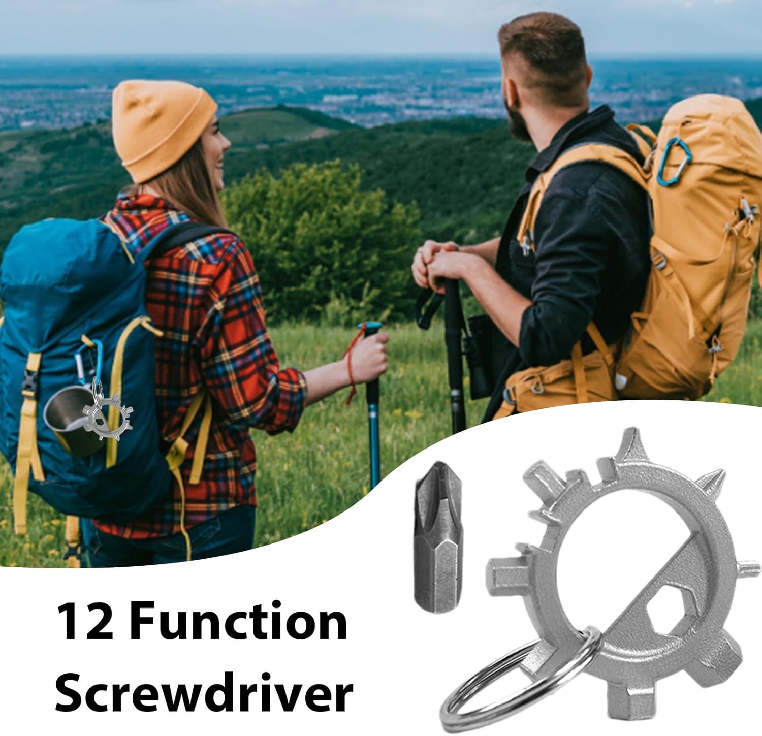Keychain Screwdriver Lightweight Screw Driver Multi-Function Repair Tool Outdoor
