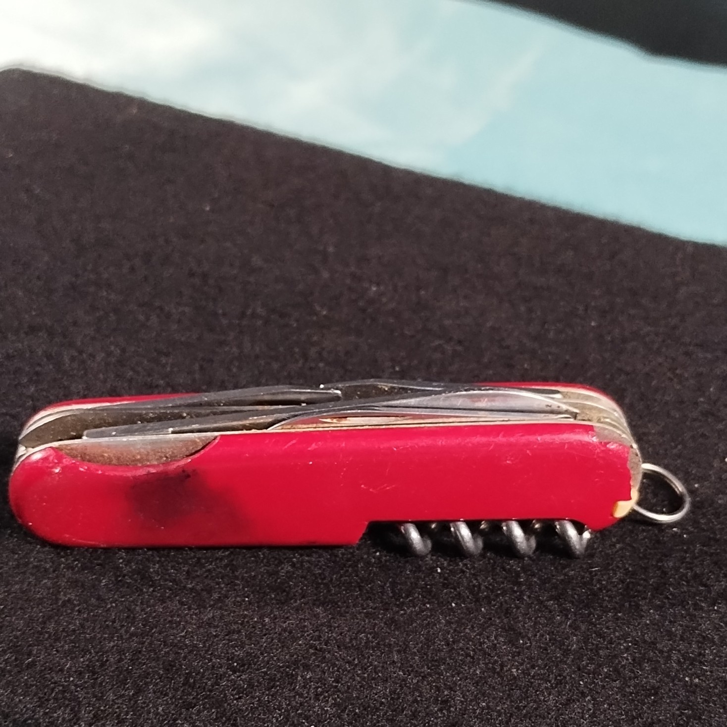 Victorinox Swiss Army Multi-Tool Knife Red Stainless Steel Straight Edge 4 Tools
