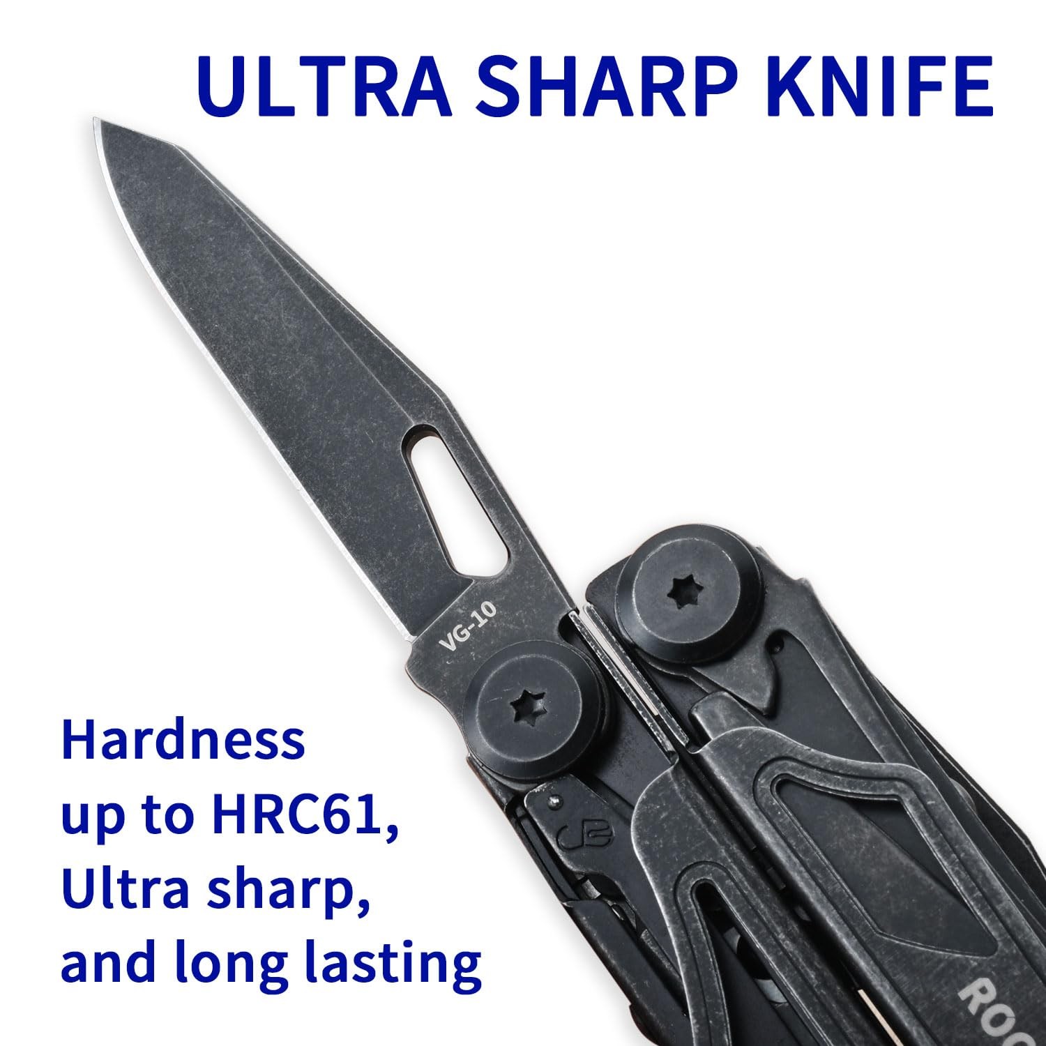 Multitool, VG-10 Blade, 29-in-1 Multitool Pliers with Replaceable Wire Cutter…
