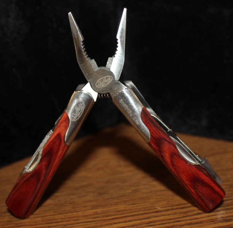 Sheffield 9 In 1 Wood Grain Handle Multi Tool Knife 9 In 1 Made By Sheffield