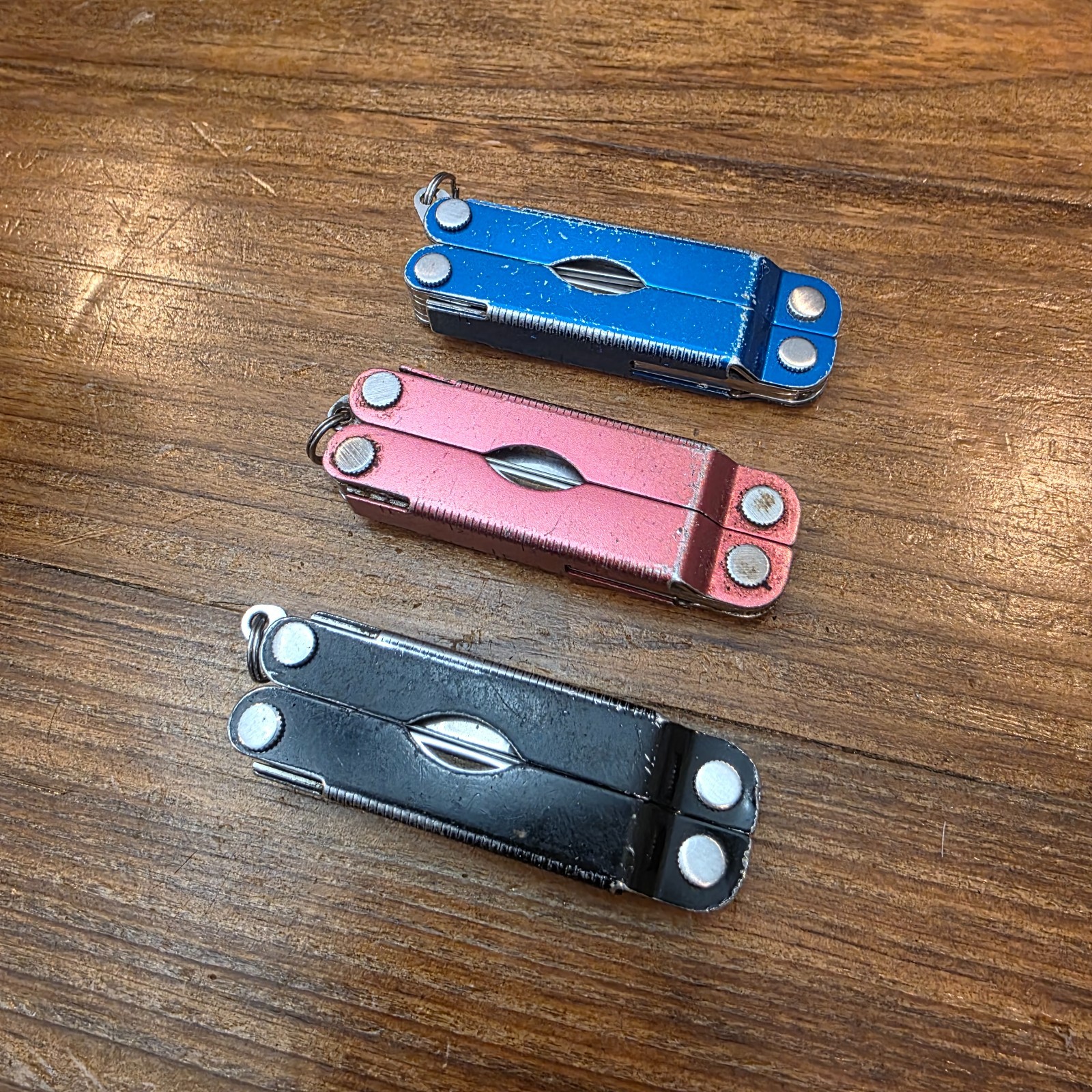 Leatherman MICRA Multi-Tool – Stainless Steel – Lot of 3 – Colors Blue Black