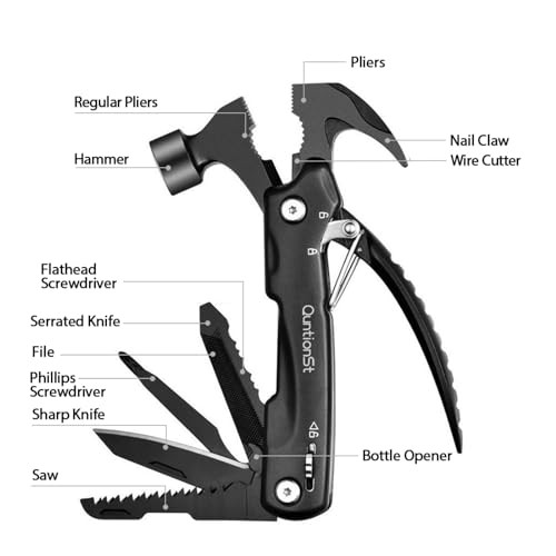 Gifts for Men,12-in-1 Hammer Multitool, Stocking Stuffers for Men,Christmas
