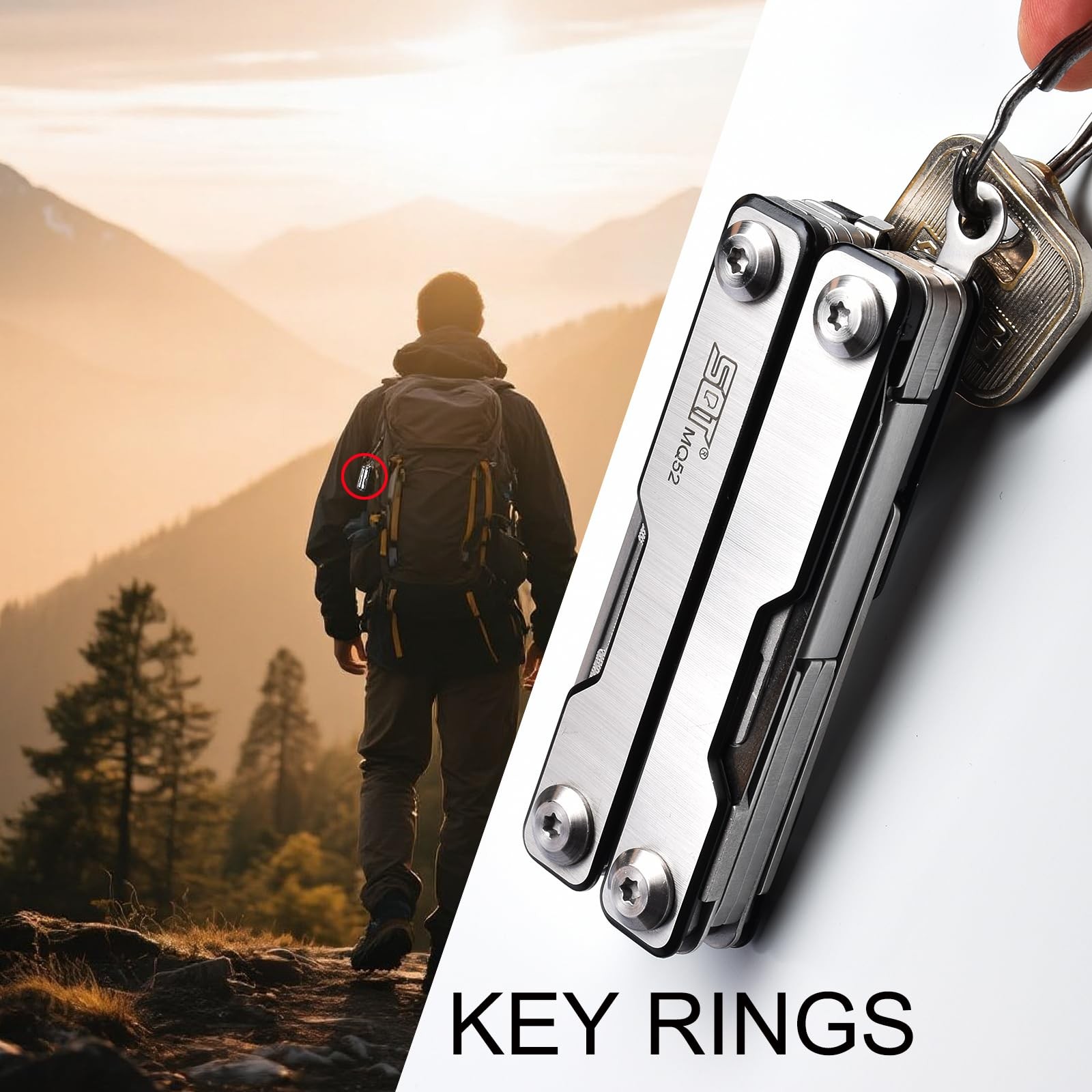 SQT2052 9-in-1 Multitool – Foldable, Professional Multitool for Men, DIY, Out…