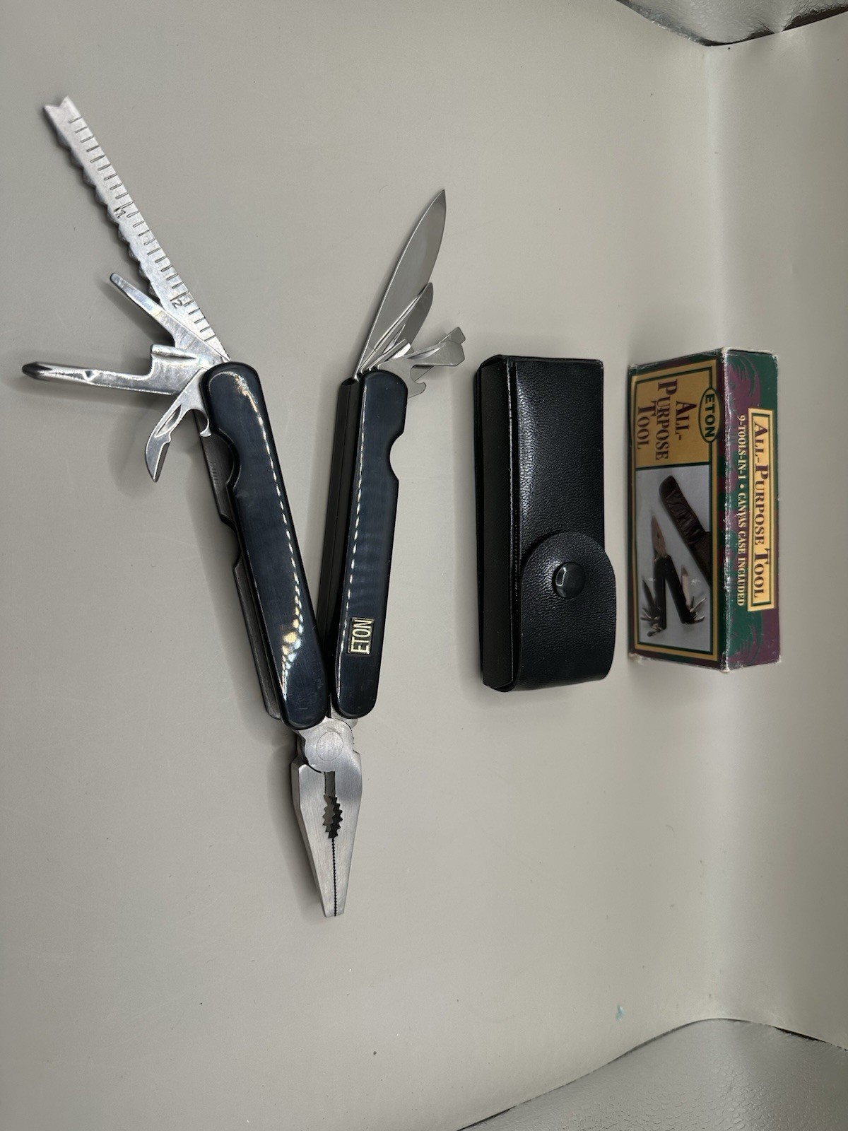 Eton All Purpose Multi Tool New In Box With Pouch Vintage 9 Tools In One