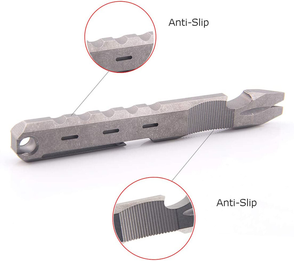 TC4 Titanium Crowbar Pry Bar Opener Tactical Survival EDC Pocket Multi Tool Gift