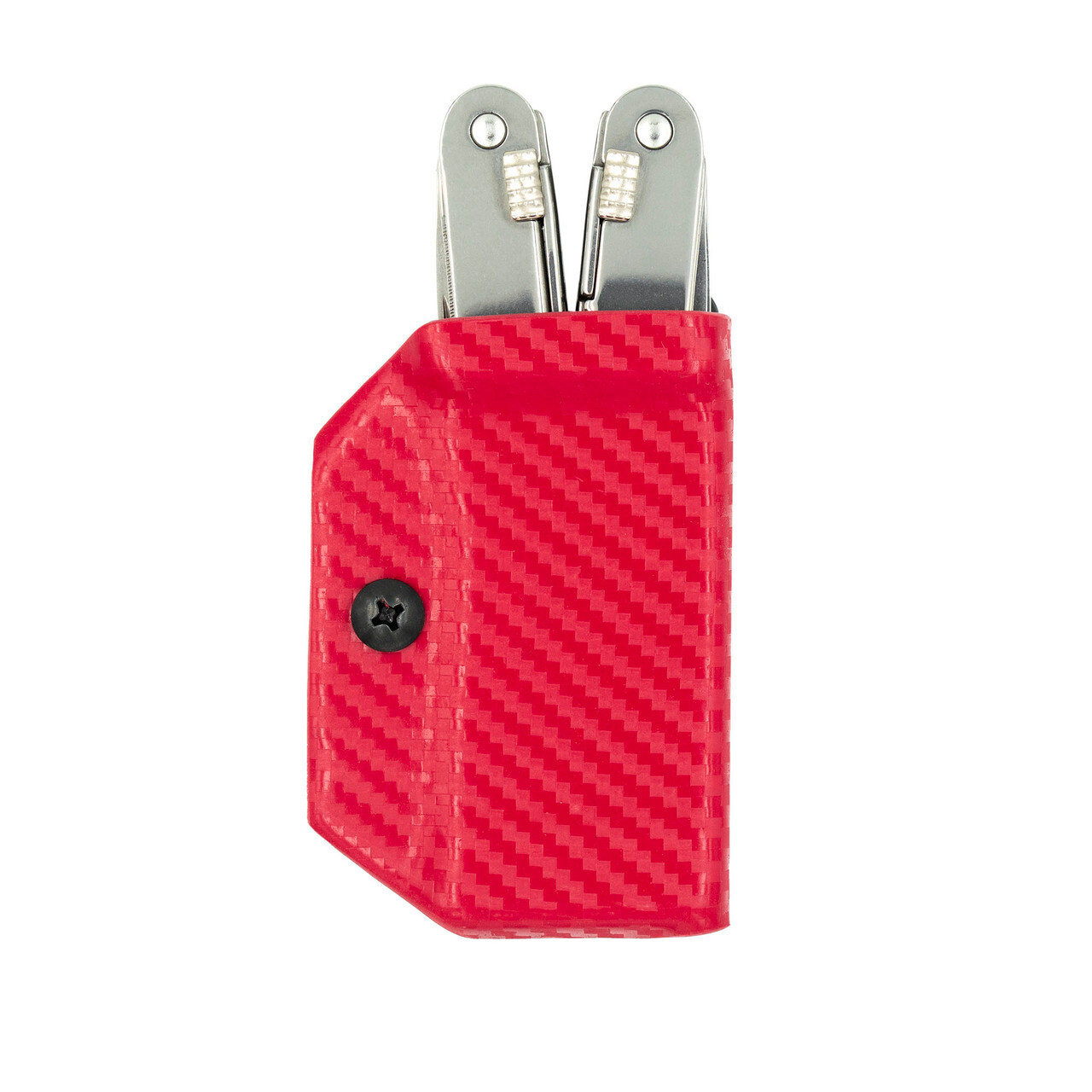 Belt Holder Red Carbon Design / Kydex No Tool for Victorinox SpiritTool