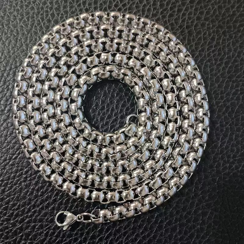 Mens Cuban Link Chain Tactical Bracelet Titanium Steel Defense Survival Necklace