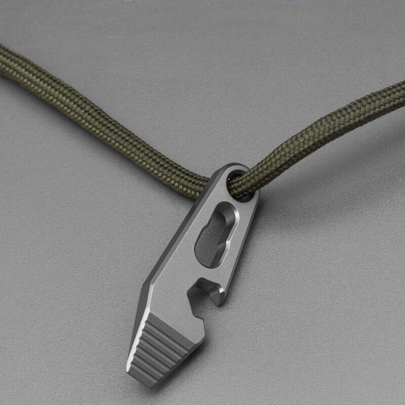 EDC Mini Titanium Alloy Keychain Multi Tool Pocket Pry Bar Crowbar Opener Cutter