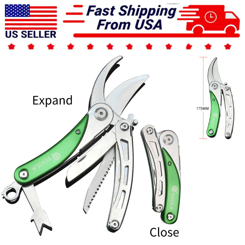 Pliers Outdoor Multi Tool Garden Scissors Stainless Steel Camping Folding knife