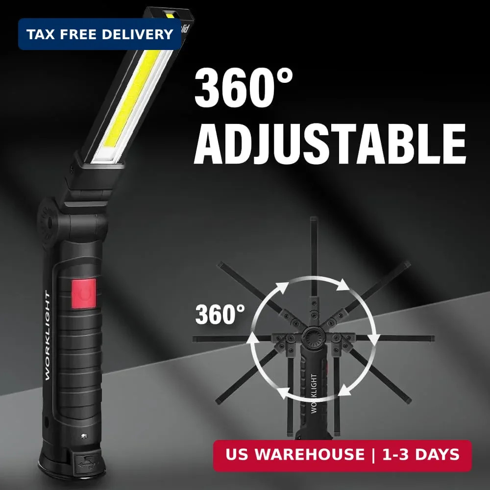 Tool Fathers Day Dad Gifts for Men Him Husband, LED Rechargeable Work Light for