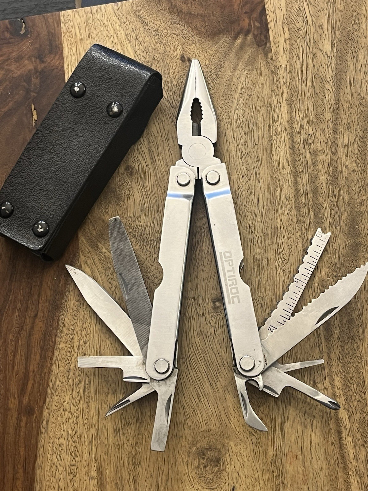 Generic Multitool Stainless Steel Knife Fish Scaler Pliers, wSheath