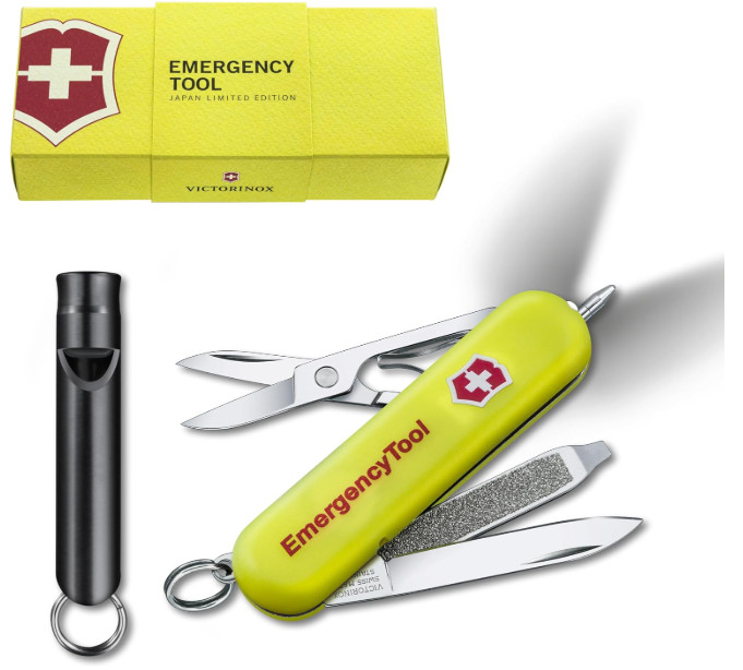 VICTORINOX Emergency Tool Signature Lite Yellow Whistle Knife LED Japan 2025
