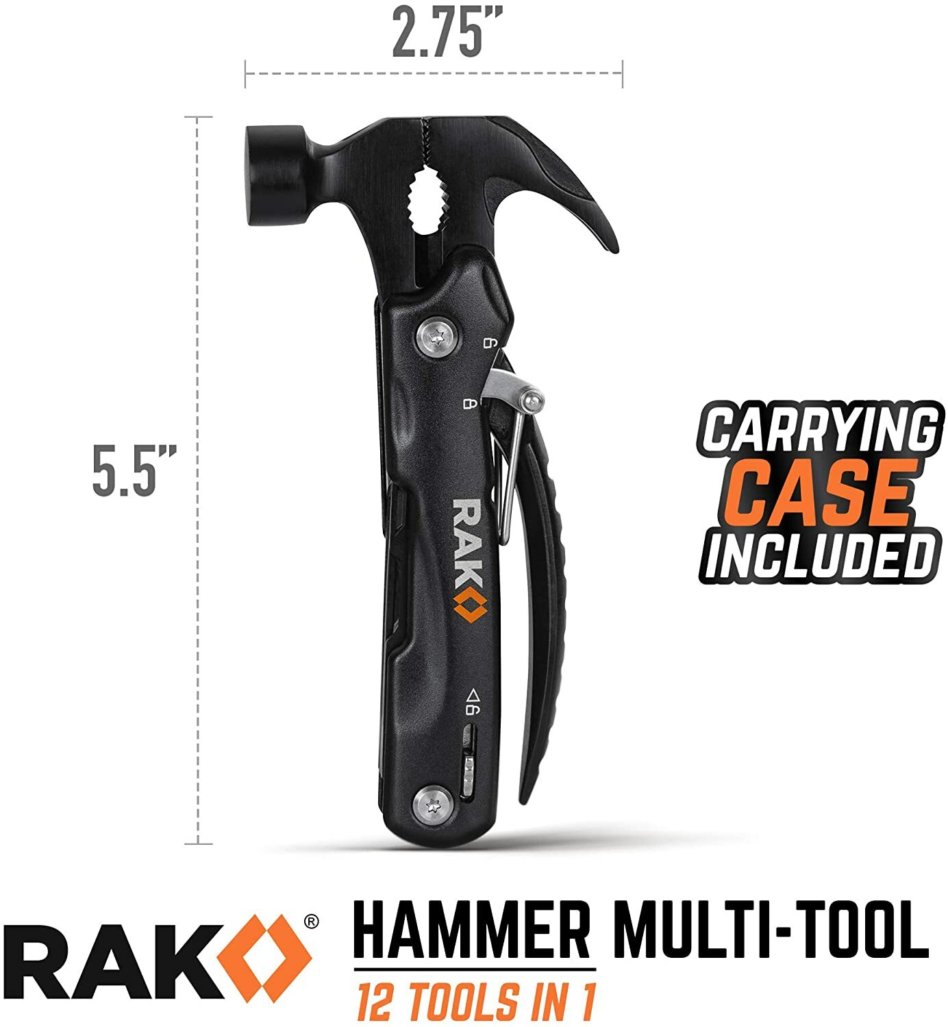RAK Hammer Multi-Tool – Multi-Functional 12 in 1 Mini Hammer Camping Gear