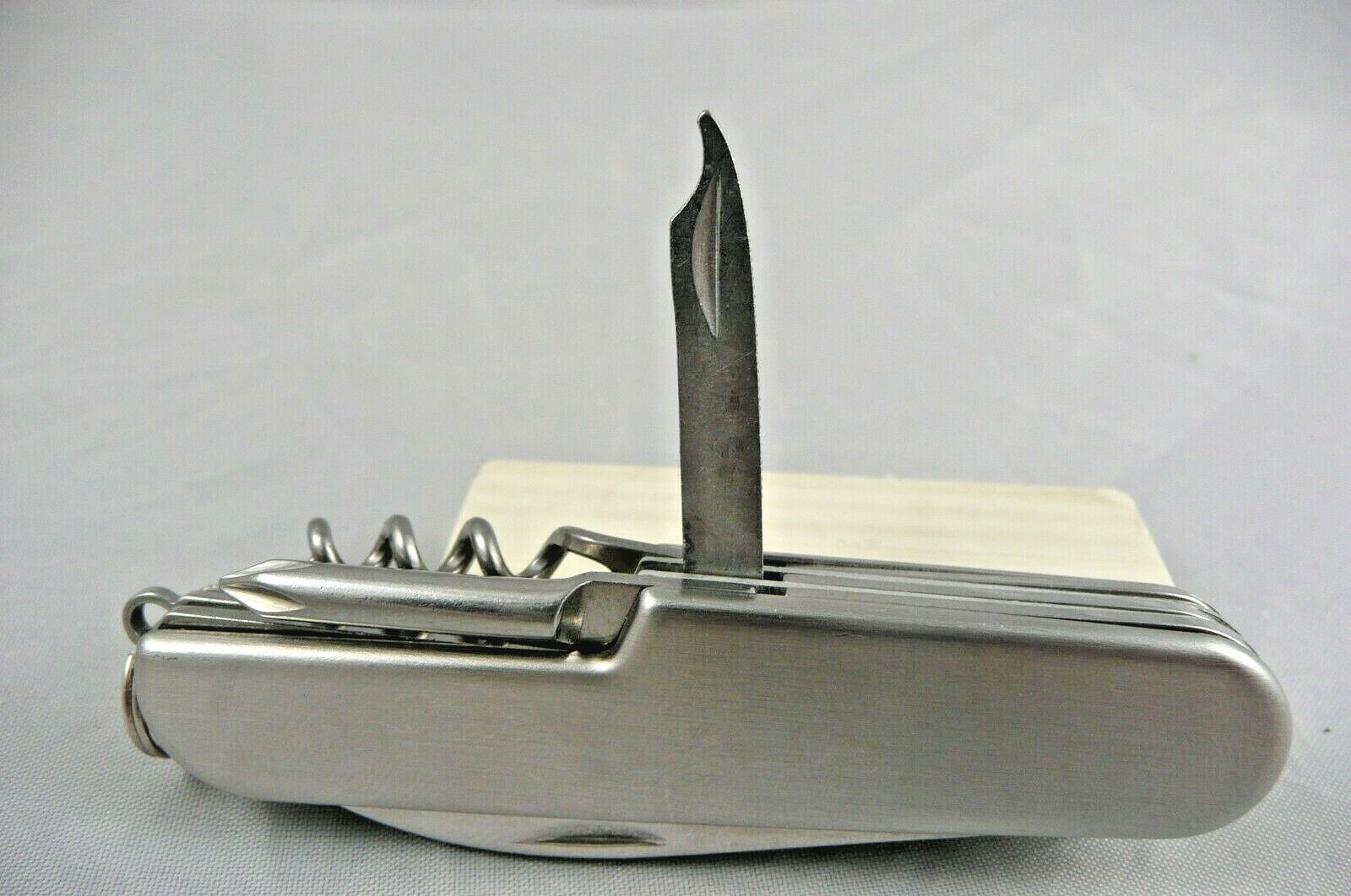 Multi-tool Pocket Knife Advertising Stainless Steel 9 Tools NIB
