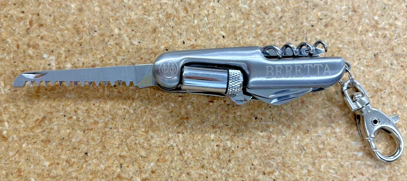 Beretta Multi-Tool New Pocket Tool with LED JK81OAO2 W/Belt Sheath