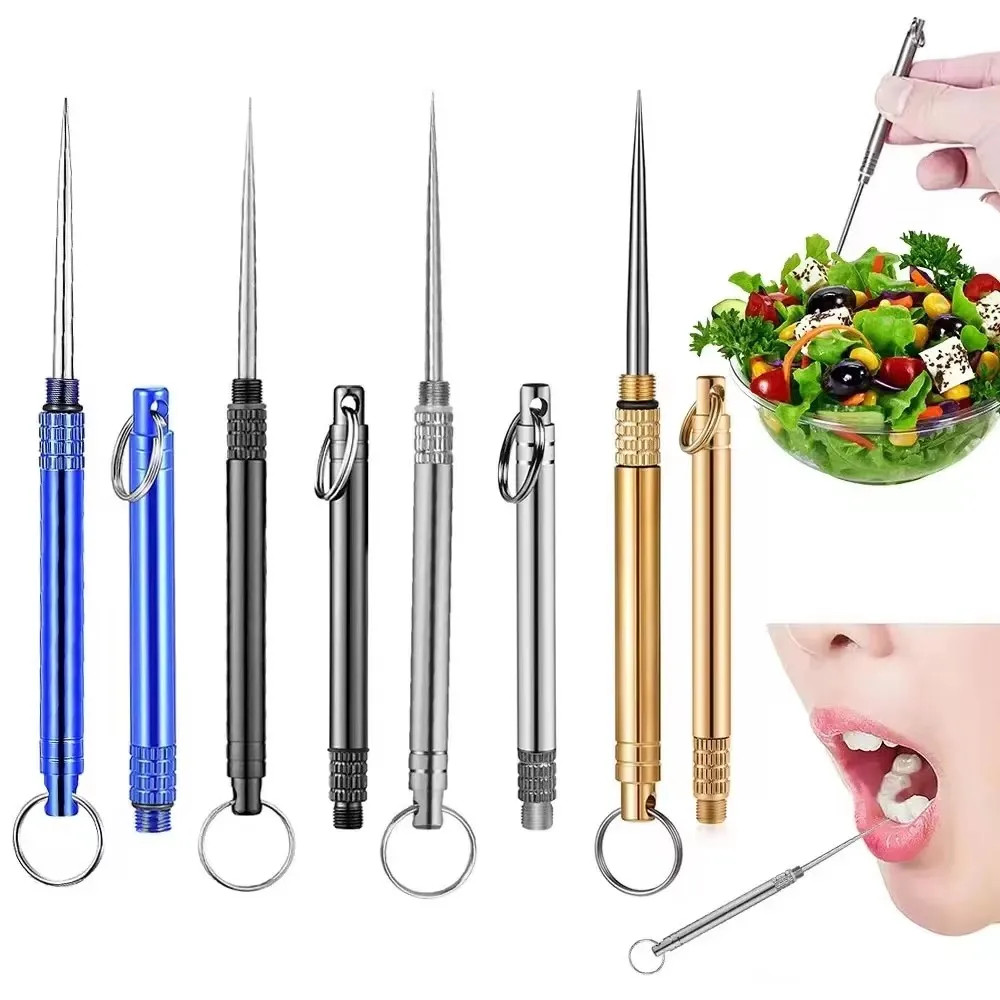 304 Outdoor Stainless Steel Toothpick Set, Portable Mini Personal Cleaning Tool,