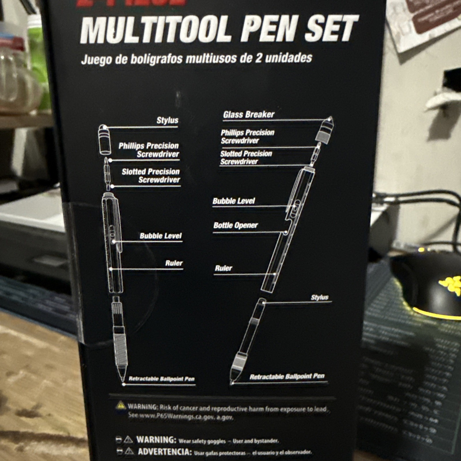 Hyper Tough 2-Piece Multi-Tool Pen Set Black NEW BOX